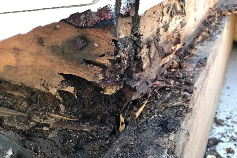 wood with Termite damage